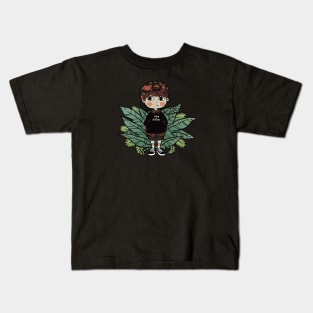 Cute Design 'King of Greens' | Handmade Digital Illustration | Chibi Character | By Atelier Serakara Kids T-Shirt